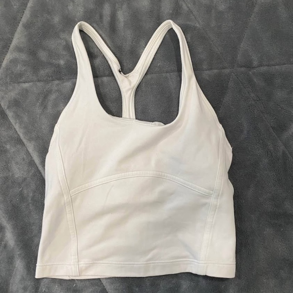 White Racerback Tank Top